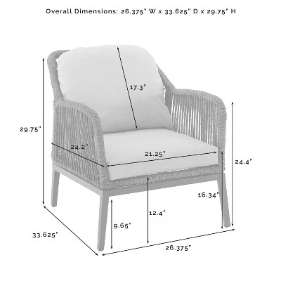 Haven 4pc Outdoor Wicker Conversation Set - Light Gray - Crosley 17 Haven 4pc Outdoor Wicker Conversation Set - Light Gray - Crosley - Image 17