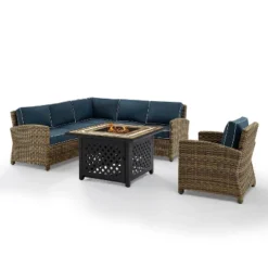 Bradenton 5pc Outdoor Wicker Seating With Fire Table - Crosley -Crosley Sales Store GUEST de6902b6 98d9 41c8 8be3 e440116f8a2c