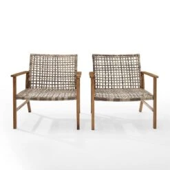 Ridley 2pk Outdoor Wicker & Metal Arm Chairs - Gray - Crosley 13 Ridley 2pk Outdoor Wicker & Metal Arm Chairs - Gray - Crosley -Crosley Sales Store GUEST e0c4c2b0 538c 45cb 8aea 6652e11f95d0