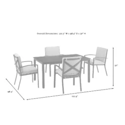 Kaplan 5pc Outdoor Dining Set With Arm Chairs Mist/Oil Rubbed Bronze - Crosley 17 Kaplan 5pc Outdoor Dining Set With Arm Chairs Mist/Oil Rubbed Bronze - Crosley -Crosley Sales Store GUEST e0d5dd99 0e6f 458f 9473 3cc8798d26b9