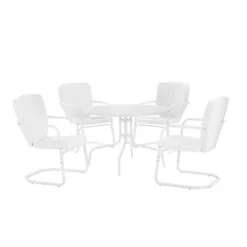 Ridgeland 5pc Outdoor Dining Set - White - Crosley -Crosley Sales Store GUEST e204e15b 71e2 437b 8934 d324e5a2b911