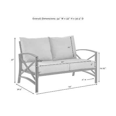 Crosley Kaplan Outdoor Patio Loveseat 9 Crosley Kaplan Outdoor Patio Loveseat - Image 9