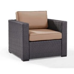 Biscayne Outdoor Wicker Armchair - Mocha - Crosley -Crosley Sales Store GUEST e645a750 8854 45fa 8d60 c8ba65e0985a