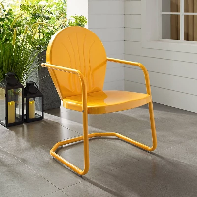 Griffith Metal Chair Tangerine - Crosley 1 Griffith Metal Chair Tangerine - Crosley