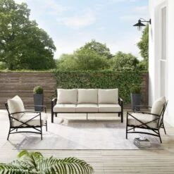 Kaplan 3pc Outdoor Sofa Set With Sofa & 2 Arm Chairs - Oatmeal - Crosley 12 Kaplan 3pc Outdoor Sofa Set With Sofa & 2 Arm Chairs - Oatmeal - Crosley -Crosley Sales Store GUEST e75d9907 6648 47a6 9413 2f2e94711672