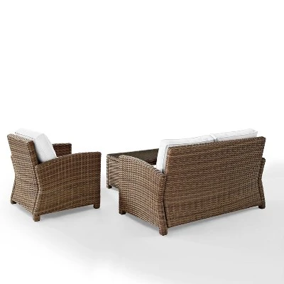 Bradenton 3pc Outdoor Conversation Set With Loveseat & Armchair With Coffee Table - Crosley 5 Bradenton 3pc Outdoor Conversation Set With Loveseat & Armchair With Coffee Table - Crosley - Image 5
