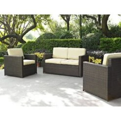 Palm Harbor 3pc All-Weather Wicker Patio Seating Set Sand - Crosley 10 Palm Harbor 3pc All-Weather Wicker Patio Seating Set Sand - Crosley -Crosley Sales Store GUEST ed01016c e501 4e30 9539 c9d1b955babb