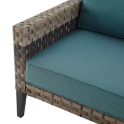 Prescott Outdoor Wicker Loveseat - Blue/Brown- Crosley 17 Prescott Outdoor Wicker Loveseat - Blue/Brown- Crosley -Crosley Sales Store GUEST edc1a01e bea7 45eb ade6 3715780b1fe9