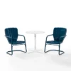 Ridgeland 3pc Outdoor Bistro Set With Table & 2 Chairs - Navy Gloss - Crosley