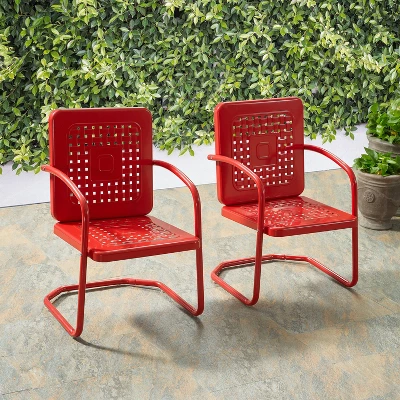2pk Bates Outdoor Steel Arm Chairs - Crosley 3 2pk Bates Outdoor Steel Arm Chairs - Crosley - Image 3