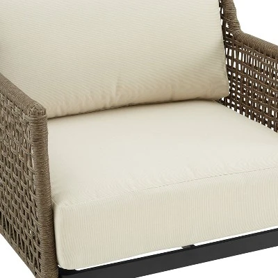 Southwick 2pk Outdoor Wicker Armchairs - Cream/Light Brown - Crosley 8 Southwick 2pk Outdoor Wicker Armchairs - Cream/Light Brown - Crosley - Image 8