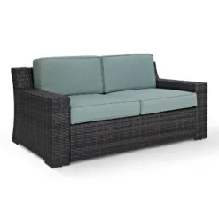 Beaufort Outdoor Wicker Loveseat - Mist - Crosley 14 Beaufort Outdoor Wicker Loveseat - Mist - Crosley -Crosley Sales Store GUEST f23d4f7e 209c 4bb4 86a3 0b2891eb14e1