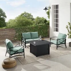 Kaplan 4pc Outdoor Conversation Set With Dante Fire Table - Mist - Crosley 18 Kaplan 4pc Outdoor Conversation Set With Dante Fire Table - Mist - Crosley -Crosley Sales Store GUEST f27f4a25 8a54 4a5a 95ff 5e2109529db0