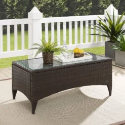 Kiawah Outdoor Wicker Coffee Table - Brown - Crosley -Crosley Sales Store GUEST f37c326c d2a7 4616 9f9a a2e96d7051fa