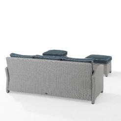 Bradenton 3pc Outdoor Wicker Sofa & 2 Ottoman Set - Navy/Gray - Crosley 16 Bradenton 3pc Outdoor Wicker Sofa & 2 Ottoman Set - Navy/Gray - Crosley -Crosley Sales Store GUEST f5a0671d 8433 4e90 9587 d15ee0c4b573