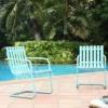 Gracie Stainless Steel Chair Set Of 2 - Blue - Crosley