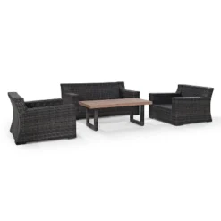 Beaufort 4pc Outdoor Wicker Seating Set - Mist - Crosley 12 Beaufort 4pc Outdoor Wicker Seating Set - Mist - Crosley -Crosley Sales Store GUEST f69275dd a03d 45bf 9a4b 6a630769ae49
