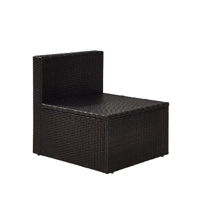 Palm Harbor Outdoor Wicker Center Chair - Gray - Crosley 5 Palm Harbor Outdoor Wicker Center Chair - Gray - Crosley - Image 5