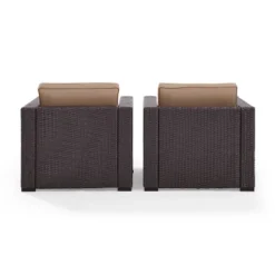 Biscayne 2pc Outdoor Wicker Chairs - Mocha - Crosley -Crosley Sales Store GUEST f9ffd35c da48 41aa 8749 5adb33f9eedb