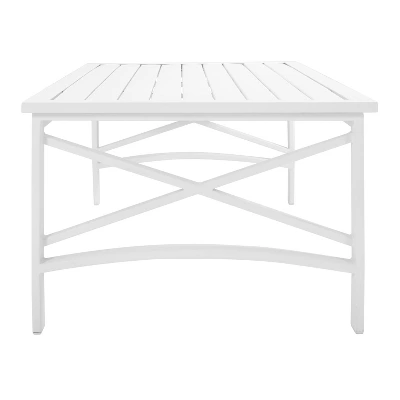 Kaplan Wicker Coffee Table - White - Crosley 1 Kaplan Wicker Coffee Table - White - Crosley