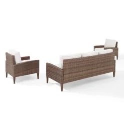 Capella 3pc Outdoor Wicker Seating Set With Sofa & Arm Chairs - Cream/Brown - Crosley 18 Capella 3pc Outdoor Wicker Seating Set With Sofa & Arm Chairs - Cream/Brown - Crosley -Crosley Sales Store GUEST fdb9d78c c2a8 4155 9f35 dcbb1eb6c73c