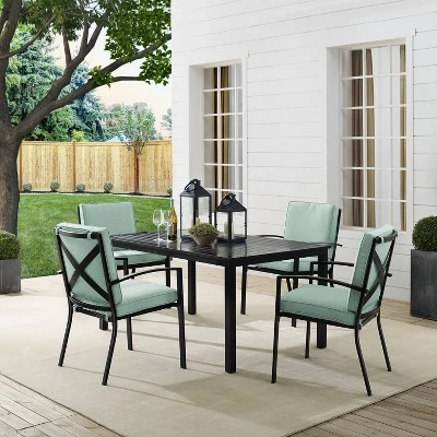 Kaplan 5pc Outdoor Dining Set With Arm Chairs Mist/Oil Rubbed Bronze - Crosley 3 Kaplan 5pc Outdoor Dining Set With Arm Chairs Mist/Oil Rubbed Bronze - Crosley - Image 3