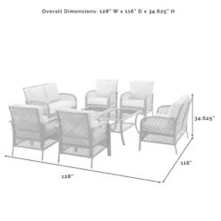 Tribeca 8pc Outdoor Wicker Conversation Set - Sand/Brown - Crosley -Crosley Sales Store GUEST ff983f1d 4a64 40c4 ac02 0176ef976008